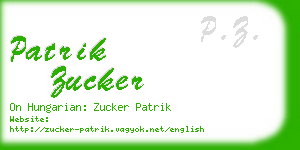 patrik zucker business card